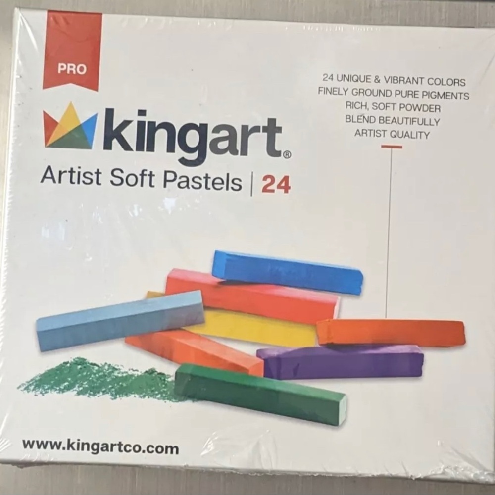 Kingart Artist Pro Soft Pastels 24 Unique Colors Brand New Factory Sealed